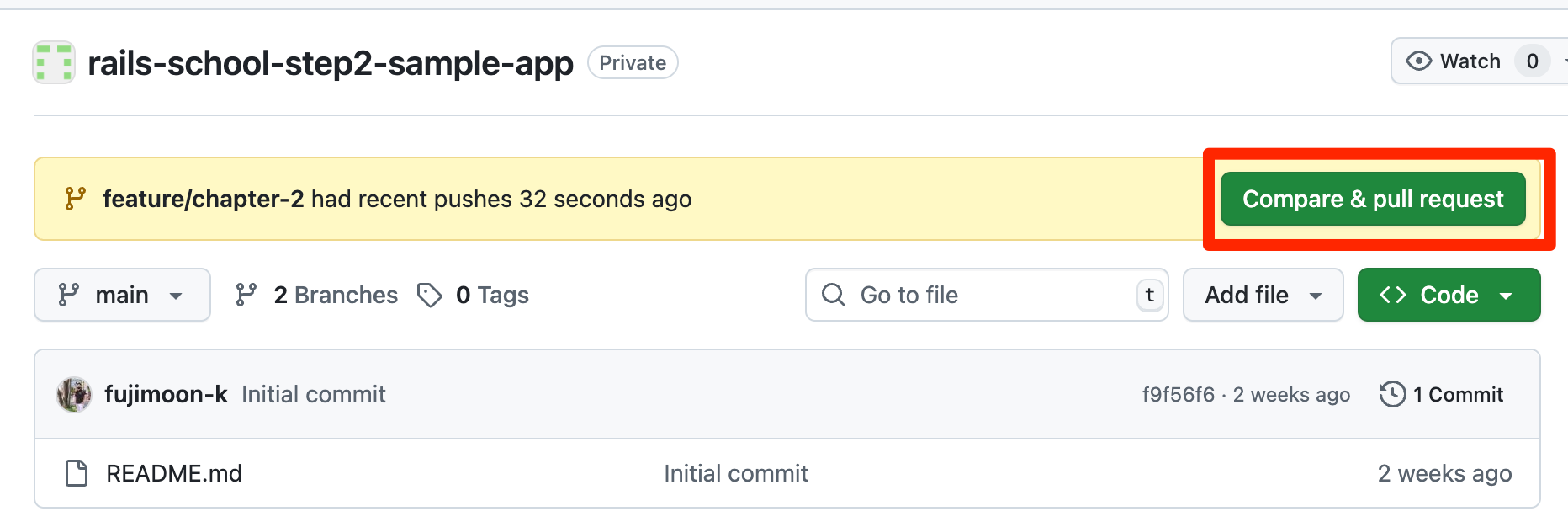 Compare & pull request