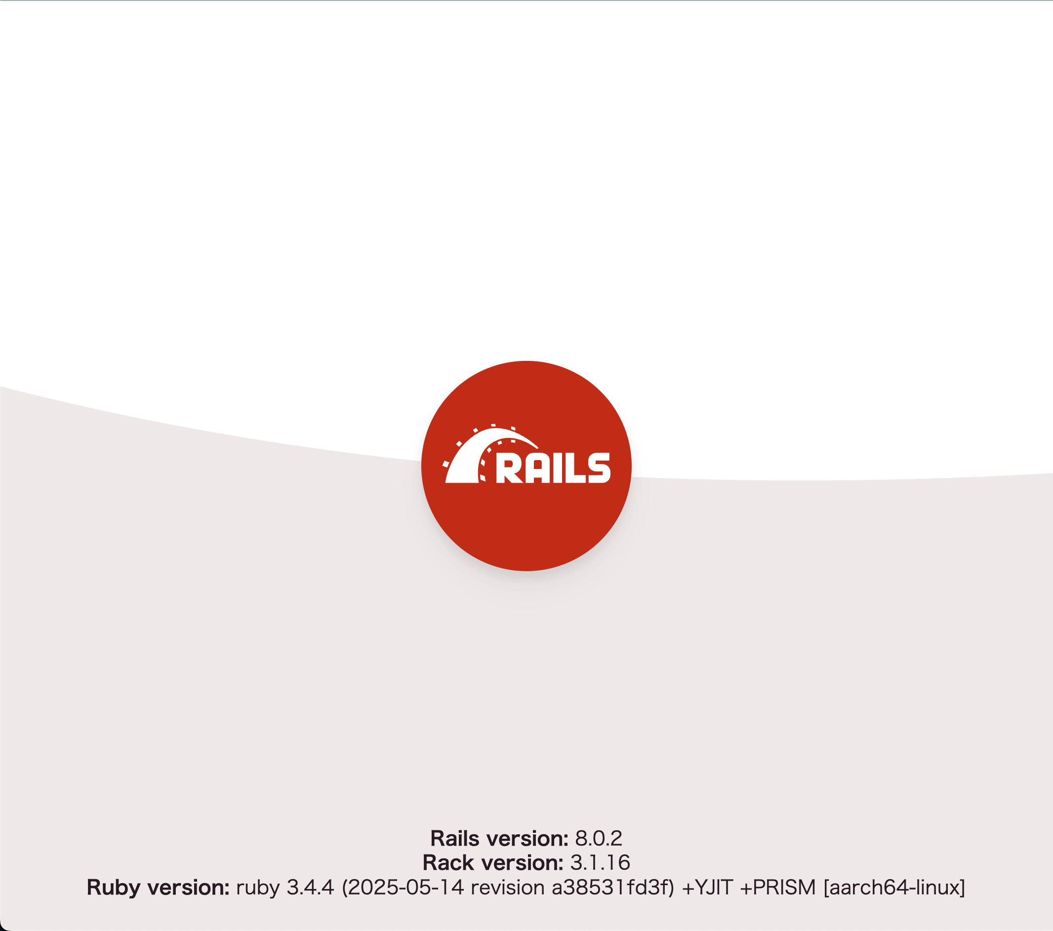 Rails Welcome Page